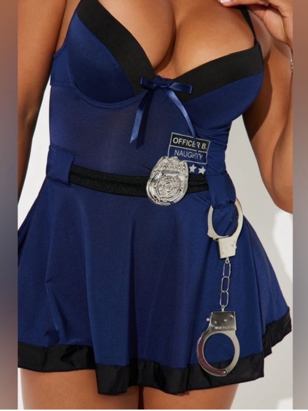 French Affair Officer B. Naughty Police Cosplay Lingerie Bedroom Dress. Size L